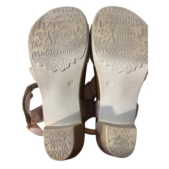 Wanda Panda Womens Floral Pattern Heeled Sandals Size 6 - Picture 6 of 7